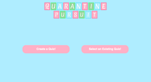 Header image of Quarantine Pursuit trivia project
